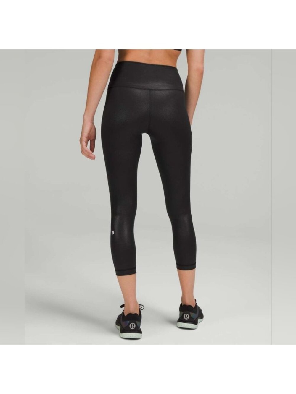 Lululemon Wunder Train High-Rise Crop 23" *Foil Radiate Foil Print Black